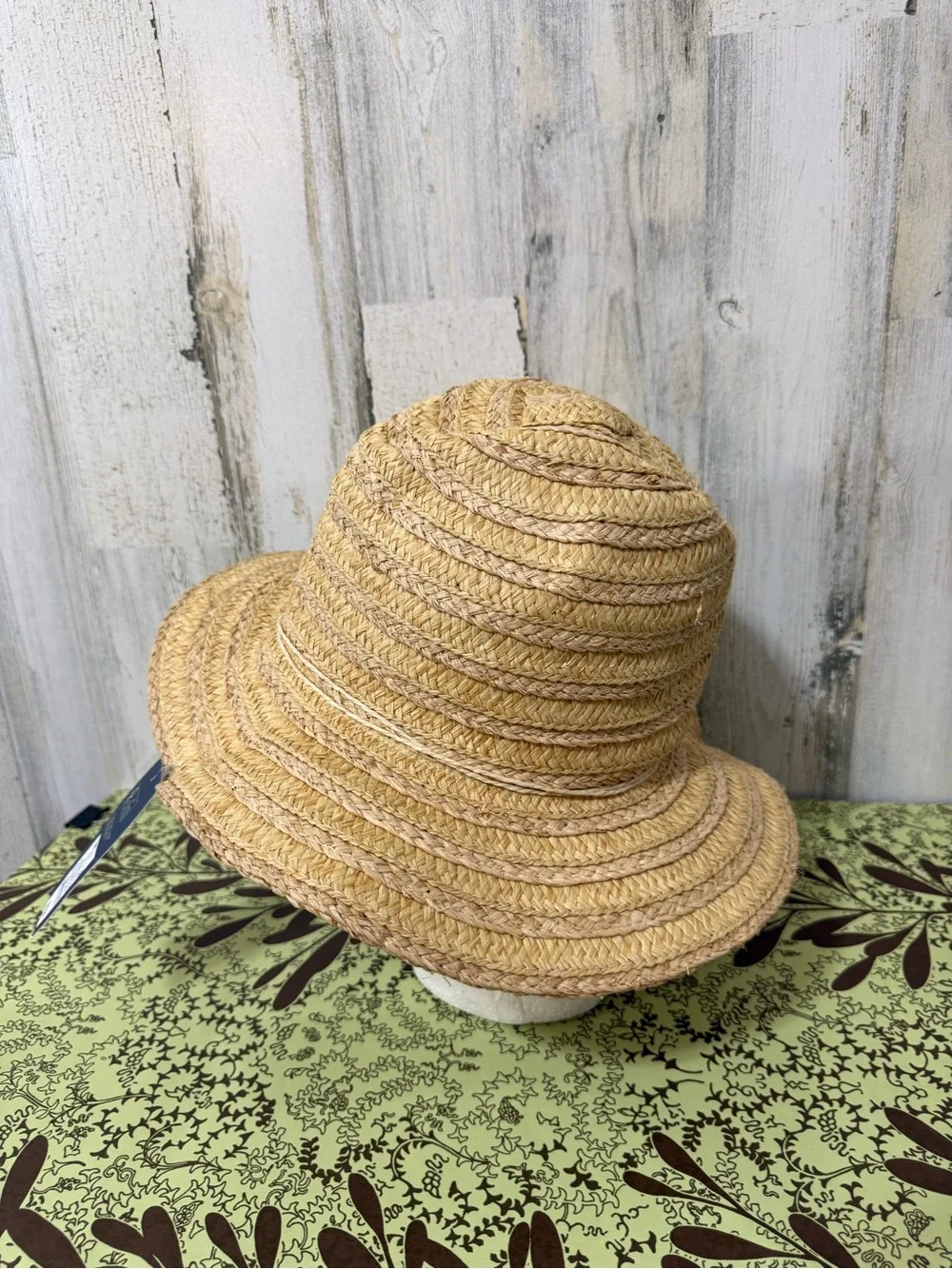 Universal Thread Natural Straw Sun Hat with Shell Trim Packable